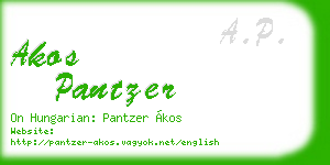 akos pantzer business card